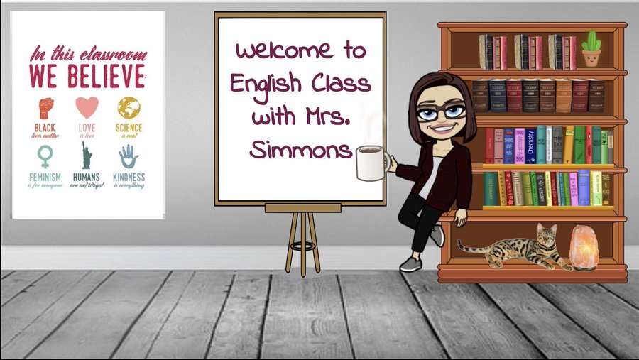 Sarah+Simmons+has+managed+the+various+remote+learning+platforms+with+ease+and+positivity%2C+as+seen+here+in+her+Bitmoji+classroom