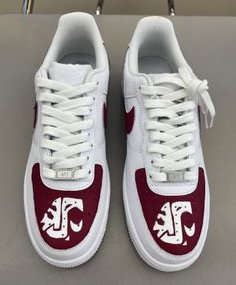 As a gift for her birthday, School Resource Officer Dean Williamson got his daughter Air Force Ones customized with the Washington State University logo, where she is a student.