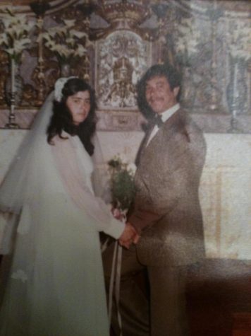 My vavo Maria Hortensia and my vovo Alvaro Mota on their wedding day in 1978.