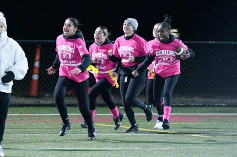Team Pink, coached by Mr. Oppedisano and Ms. Buckley, took home the title at the annual Powder Puff game on Nov. 23. 
