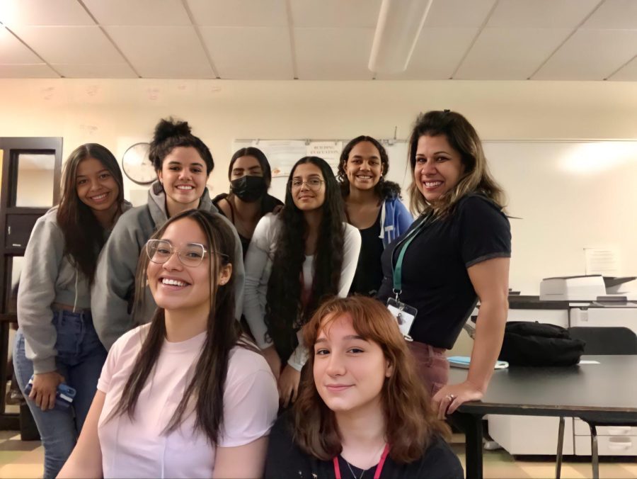 A recent meeting of the Brazilian girls support session offered free of charge at Everett High School during the school day.  Wayside offers groups for both boys and girls in Portugese, Haitian Creole, and Spanish. 