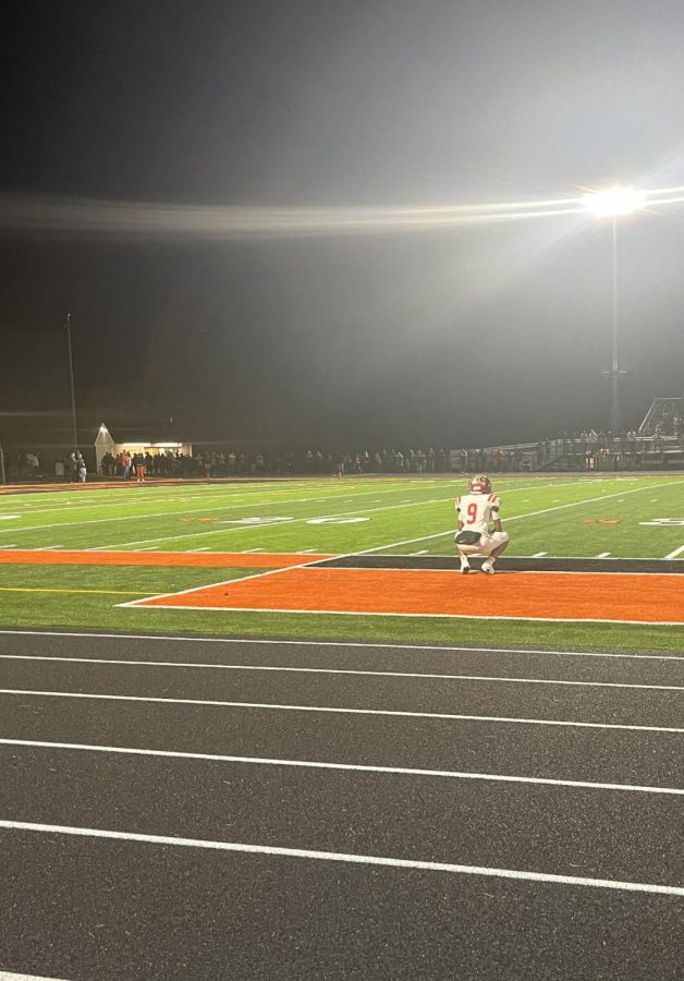 Senior Angel Diaz looks on the empty field after the loss to rival Central Catholic in the second round of the playoffs. Still the team has a lot to be proud of and look forward to, say fans.