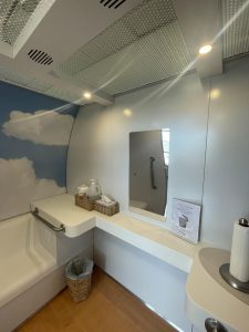 An inside look at the brand new lactation pod for nursing mothers on the fifth floor.