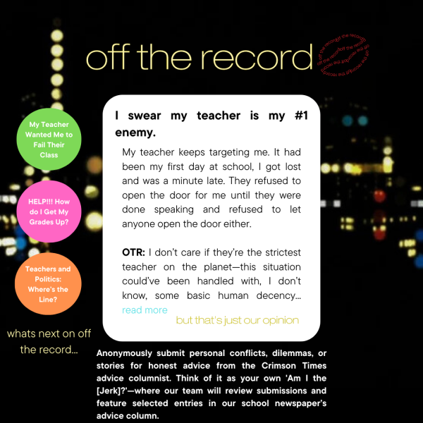 Off the Record: I feel like my teacher is targeting me