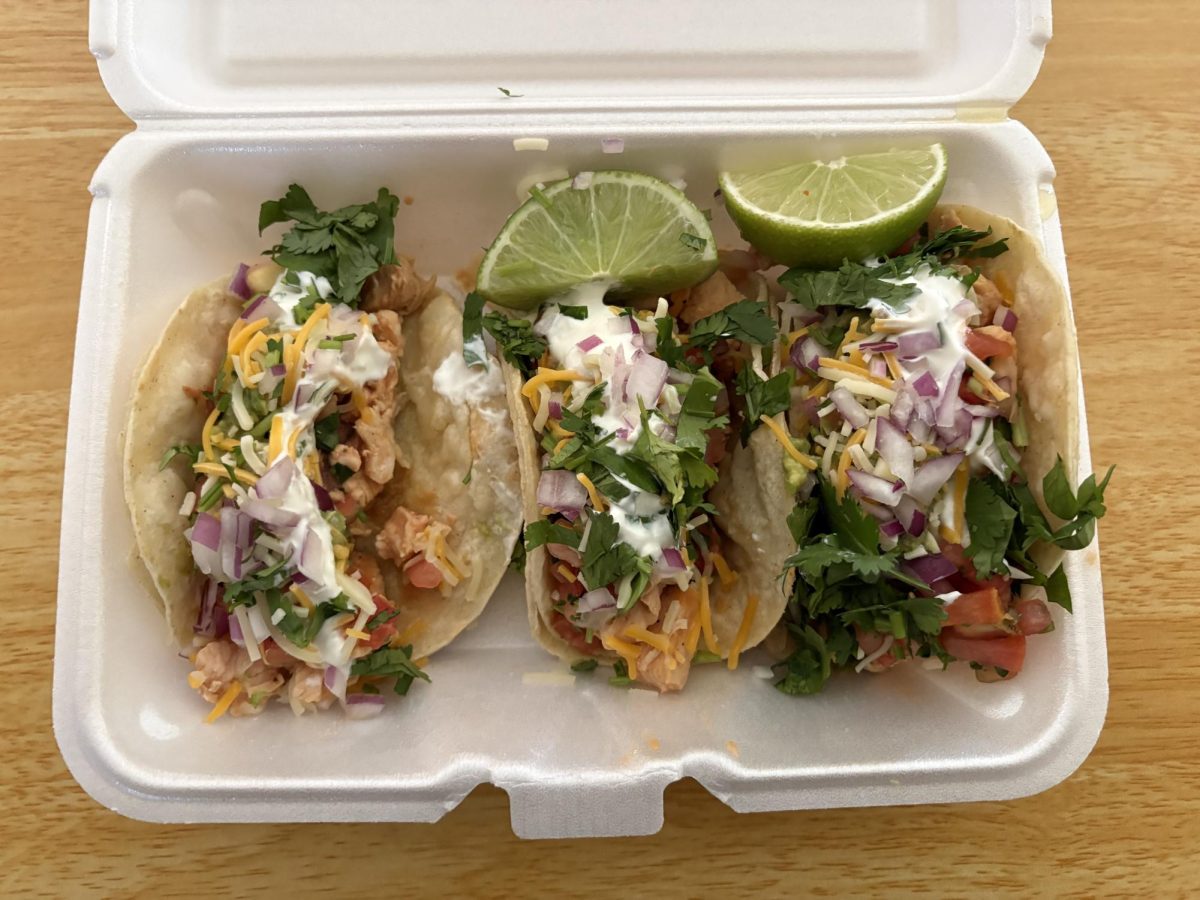 These delicious chicken tacos are just one of the delights to be had at Regal Mexican Grill.