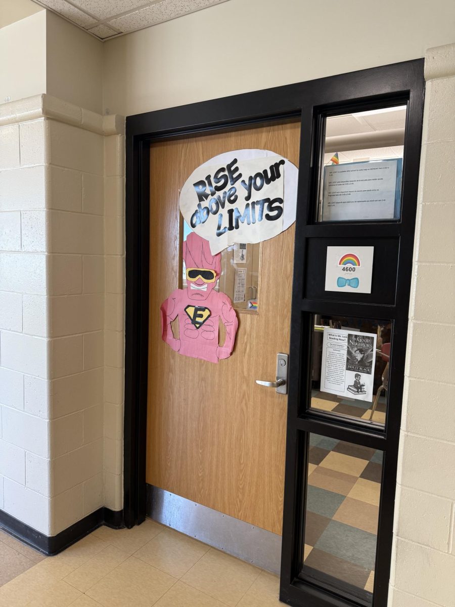 For rise above limits, room 4600. Created with a red mascot. 