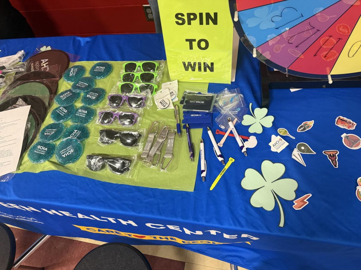 Teen Health table in the Cafe