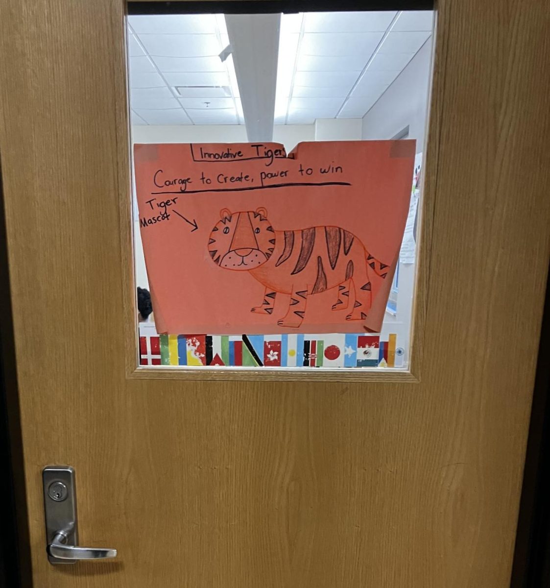For innovative, room 3460 chose a tiger to represent innovative. Their slogan was "courage to create power to win"