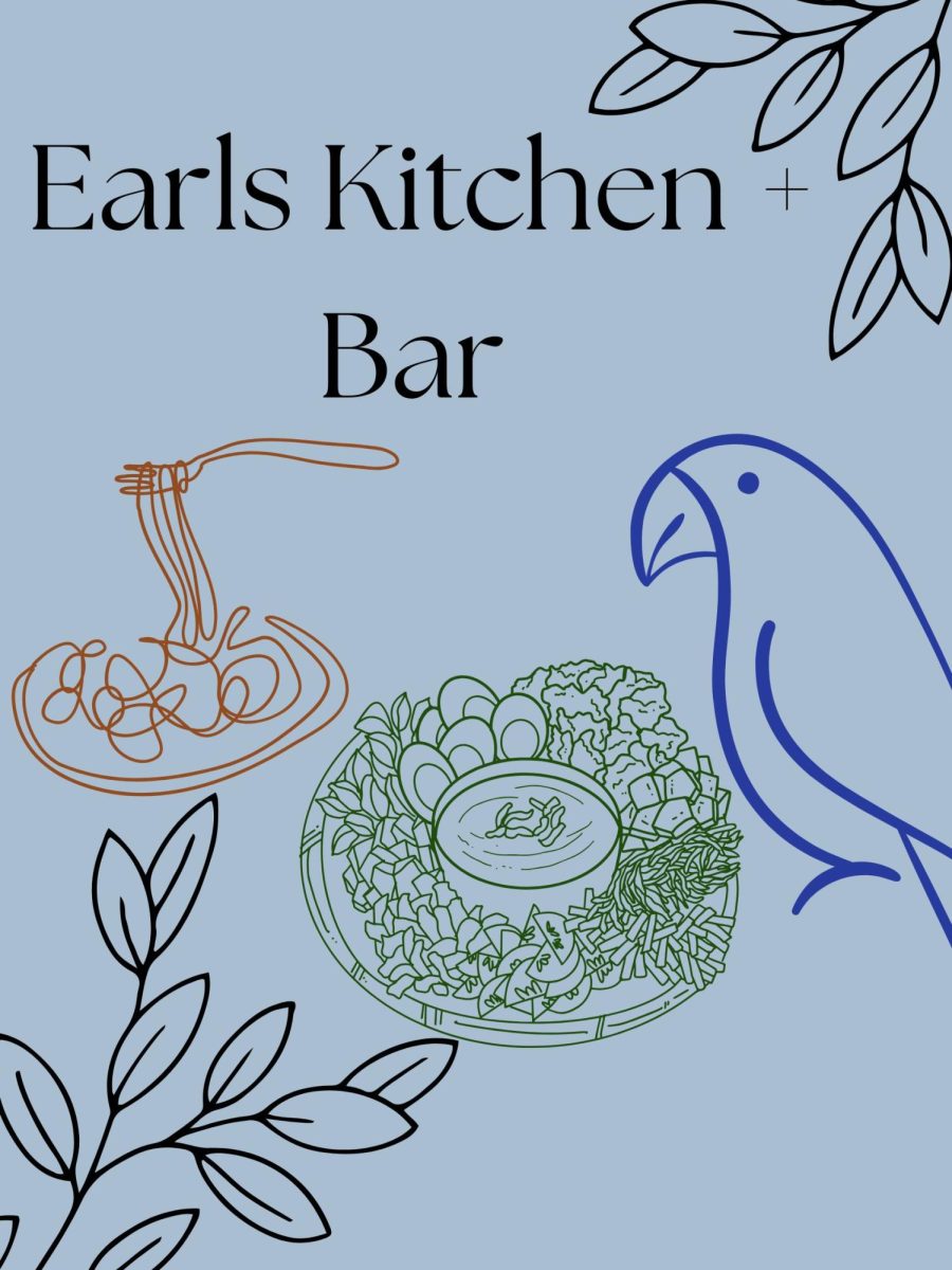 Earls kitchen + bar, canva art made to match the florescent ambiance and food of the restaurant. 