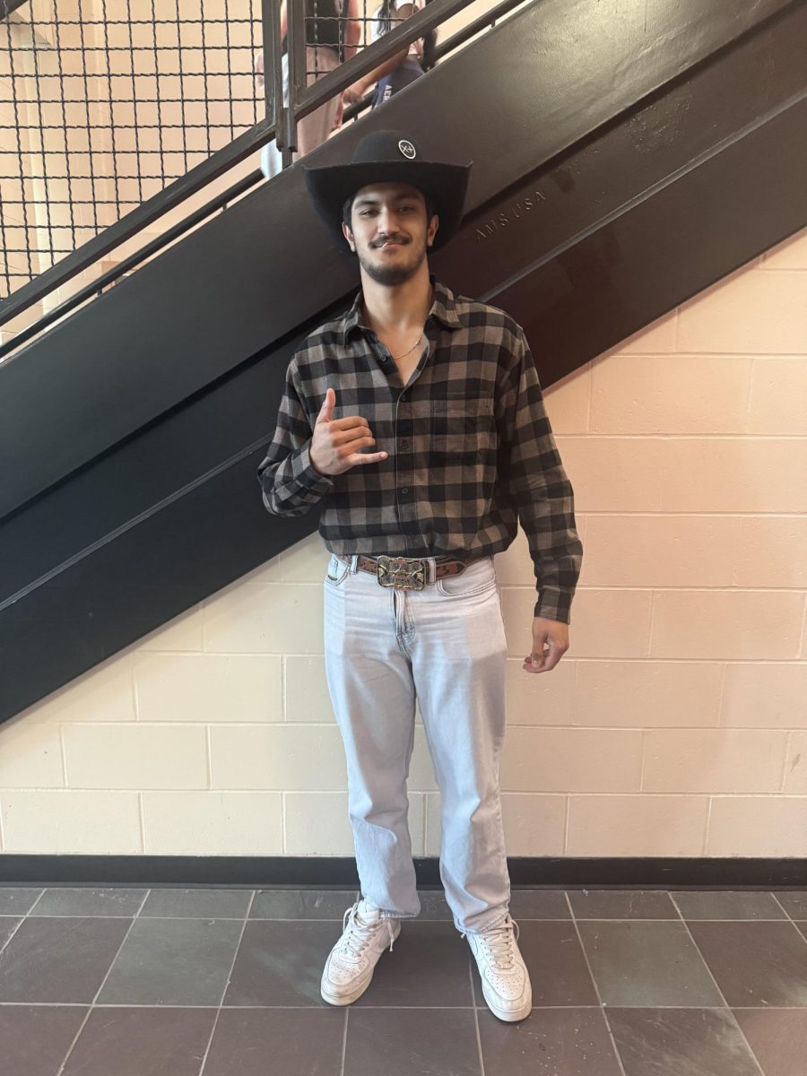 Senior Alex DeCastro showing off his country style. 